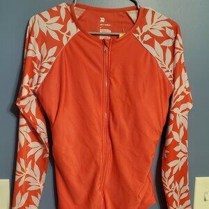 NWT long sleeve one piece rash guard swimsuit
